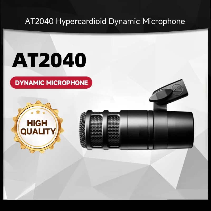 Audio-Technica AT2040 Hypercardioid Dynamic Microphone with High Sensitivity and Low Noise for Studio Recording, Podcasting
Audio-Technica AT2040 Hypercardioid Dynamic Microphone with High Sensitivity and Low Noise for Studio Recording, Podcasting