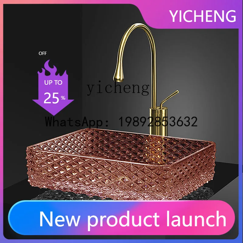 LYY light luxury crystal glass wash basin die-casting art basin transparent table basin washbasin
LYY light luxury crystal glass wash basin die-casting art basin transparent table basin washbasin