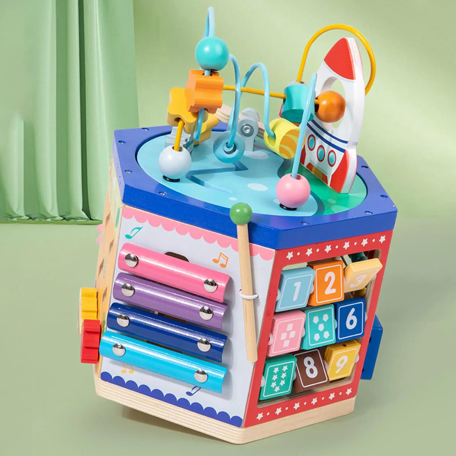 Busy Cube Activity Cube Sensory Busy Board for Birthday Gift Babies Kids
Busy Cube Activity Cube Sensory Busy Board for Birthday Gift Babies Kids