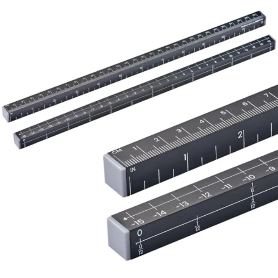 Learning Ruler Four-Sided Math Tool for Students Teaching Number Lines Fraction Line with Metric and Imperial Black
Learning Ruler Four-Sided Math Tool for Students Teaching Number Lines Fraction Line with Metric and Imperial Black