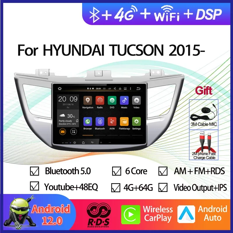 Android 12 Автомобильный GPS-навигатор Мультимедийный DVD-плеер для HYUNDAI TUCSON/IX35 2015-авторадио Стерео с RDS BT Wi-Fi Aux
Android 12 Автомобильный GPS-навигатор Мультимедийный DVD-плеер для HYUNDAI TUCSON/IX35 2015-авторадио Стерео с RDS BT Wi-Fi Aux
