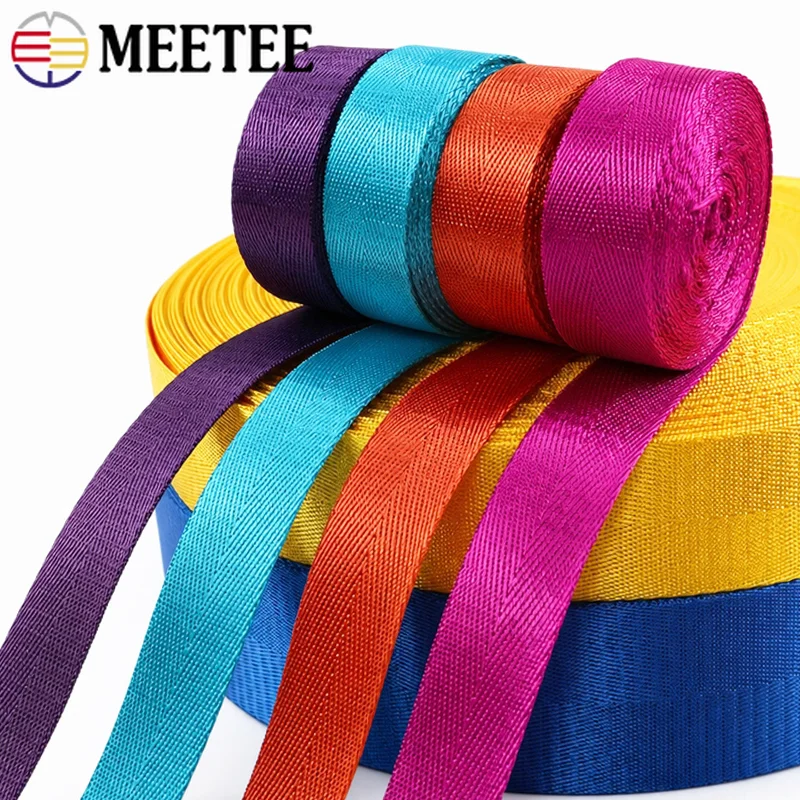 20M Meetee 20-50mm Nylon Webbing Strap Heavy Duty Bag Strap Backpack Webbing Belt Bias Binding Sewing DIY Craft Accessories
20M Meetee 20-50mm Nylon Webbing Strap Heavy Duty Bag Strap Backpack Webbing Belt Bias Binding Sewing DIY Craft Accessories