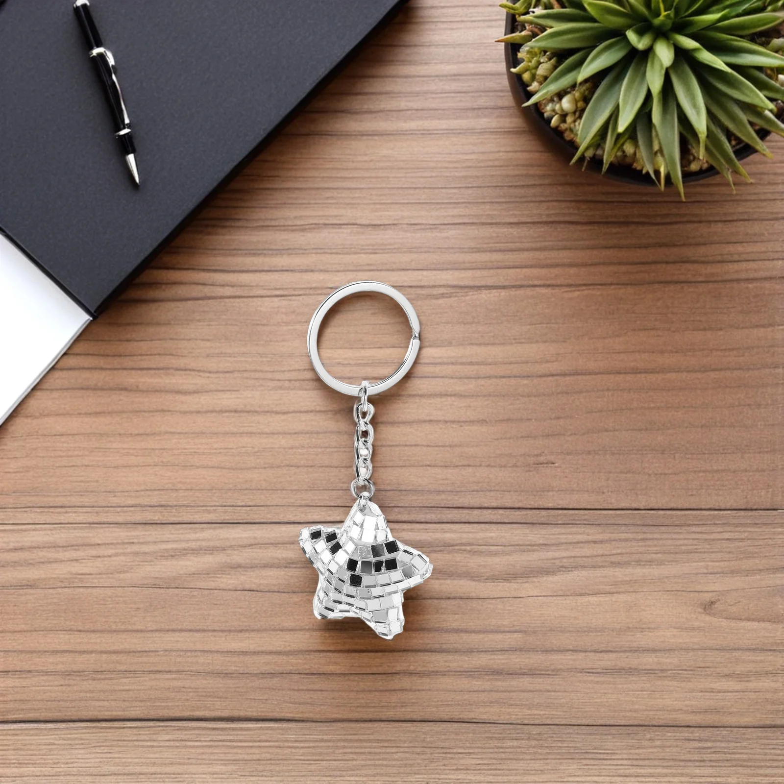 6pcs Mini Mirror Disco Ball Keychains Star-Shaped Glass Mosaic Pendant Reflective Keyring For Bag Charm Car Rearview Mirror
6pcs Mini Mirror Disco Ball Keychains Star-Shaped Glass Mosaic Pendant Reflective Keyring For Bag Charm Car Rearview Mirror