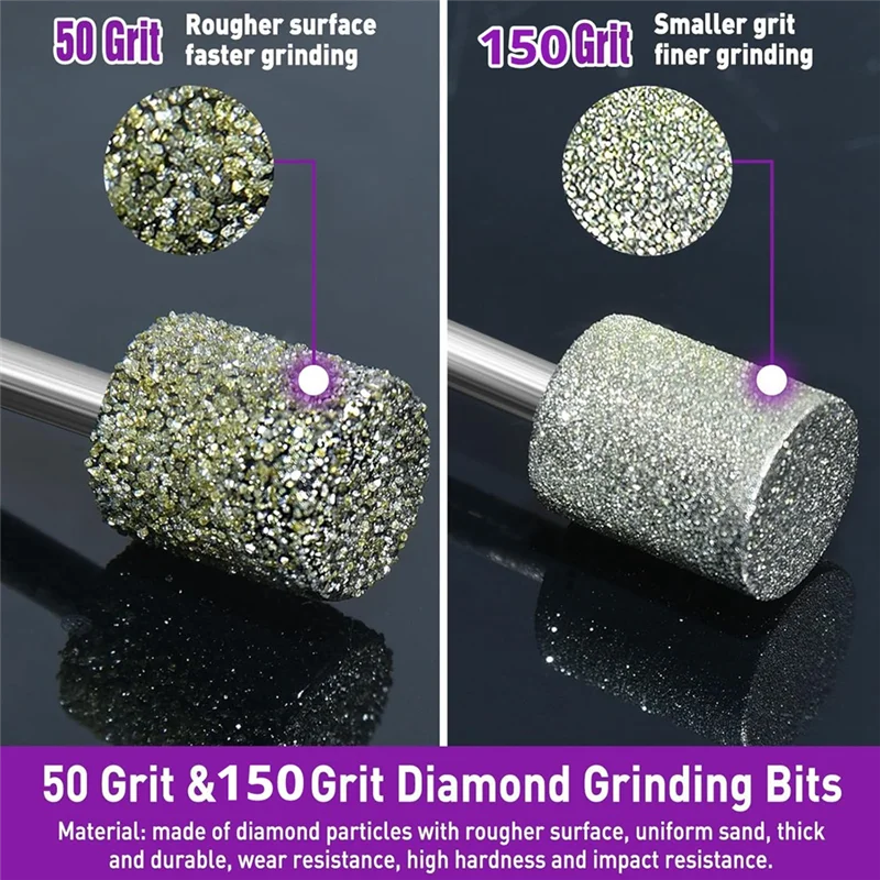T98C-Stone Carving Set Diamond Grinding Bit Compatible With For Dremel, 50Grit 24PCS Polishing Kit Diamond Bits
T98C-Stone Carving Set Diamond Grinding Bit Compatible With For Dremel, 50Grit 24PCS Polishing Kit Diamond Bits