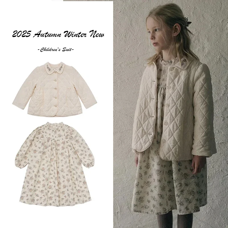2025 Autumn Winter Embroidered Cotton Coat with Printed Dress Set Girls' Princess Skirt Fashionable Exquisite Children's Coat
2025 Autumn Winter Embroidered Cotton Coat with Printed Dress Set Girls' Princess Skirt Fashionable Exquisite Children's Coat
