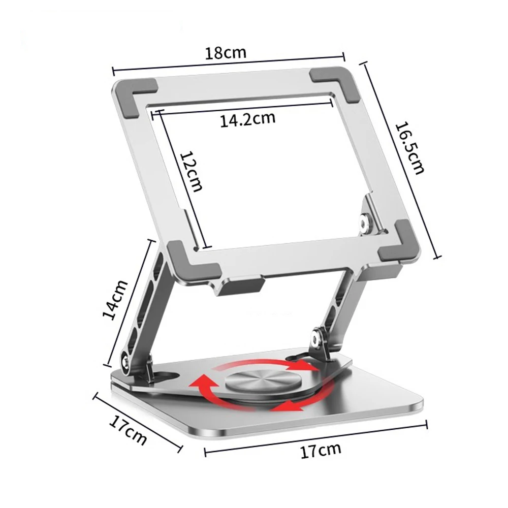 360 Rotating Laptop Stand Ergonomic Adjustable Height Multi-Angle Metal Holder Foldable Portable for Office Home Desk
360 Rotating Laptop Stand Ergonomic Adjustable Height Multi-Angle Metal Holder Foldable Portable for Office Home Desk