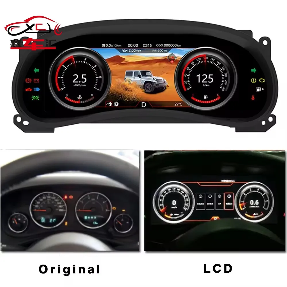 Linux System LCD Dashboard Speedometer Multifunction Digital Instrument Cluster for Jeep JL JK Wrangler 2011
Linux System LCD Dashboard Speedometer Multifunction Digital Instrument Cluster for Jeep JL JK Wrangler 2011