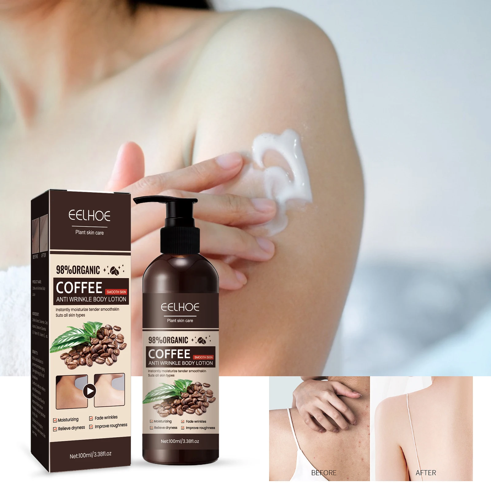 Anti Wrinkle Body Lotion Firming Moisturizing Dry Skin Antioxidant Reduce Redness Promote Circulation Bright Smooth Even Tone
Anti Wrinkle Body Lotion Firming Moisturizing Dry Skin Antioxidant Reduce Redness Promote Circulation Bright Smooth Even Tone