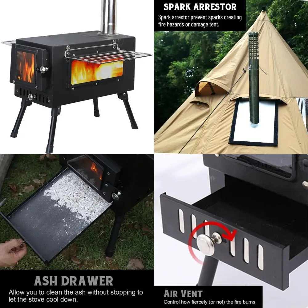 Горячая палатка, большое боковое окно, зимняя дровяная печь для отопления, приготовления пищи, кемпинга, охоты (XL)
Горячая палатка, большое боковое окно, зимняя дровяная печь для отопления, приготовления пищи, кемпинга, охоты (XL)