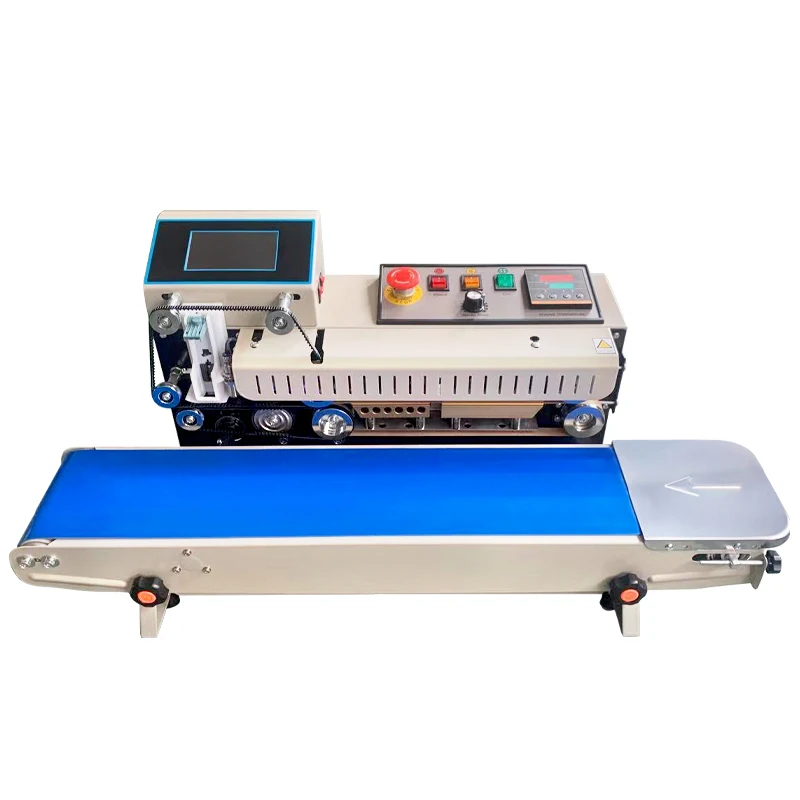 Hot Selling Electric Automatic Band Sealing Machine Heat Sealer with Inkjet for Beverage Packaging Pouch/Film/Foil/Bags
Hot Selling Electric Automatic Band Sealing Machine Heat Sealer with Inkjet for Beverage Packaging Pouch/Film/Foil/Bags