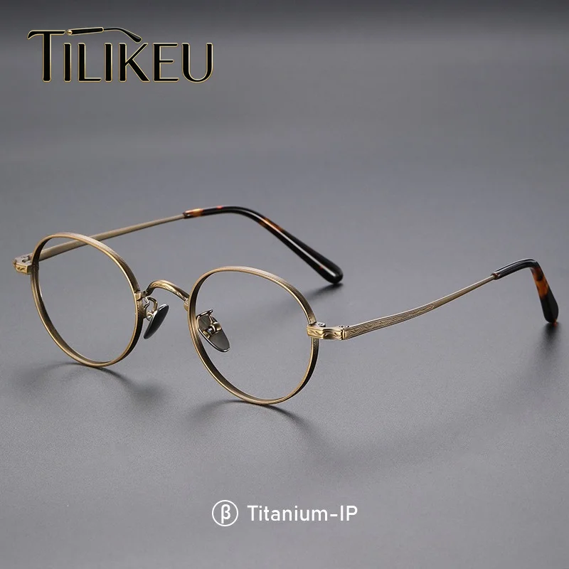 Japanese Retro Titanium Alloy Round Eyeglasses Frame Men's Classic Wide Brim Small Circle Frame Carved Luxury Designer Eyewear
Japanese Retro Titanium Alloy Round Eyeglasses Frame Men's Classic Wide Brim Small Circle Frame Carved Luxury Designer Eyewear