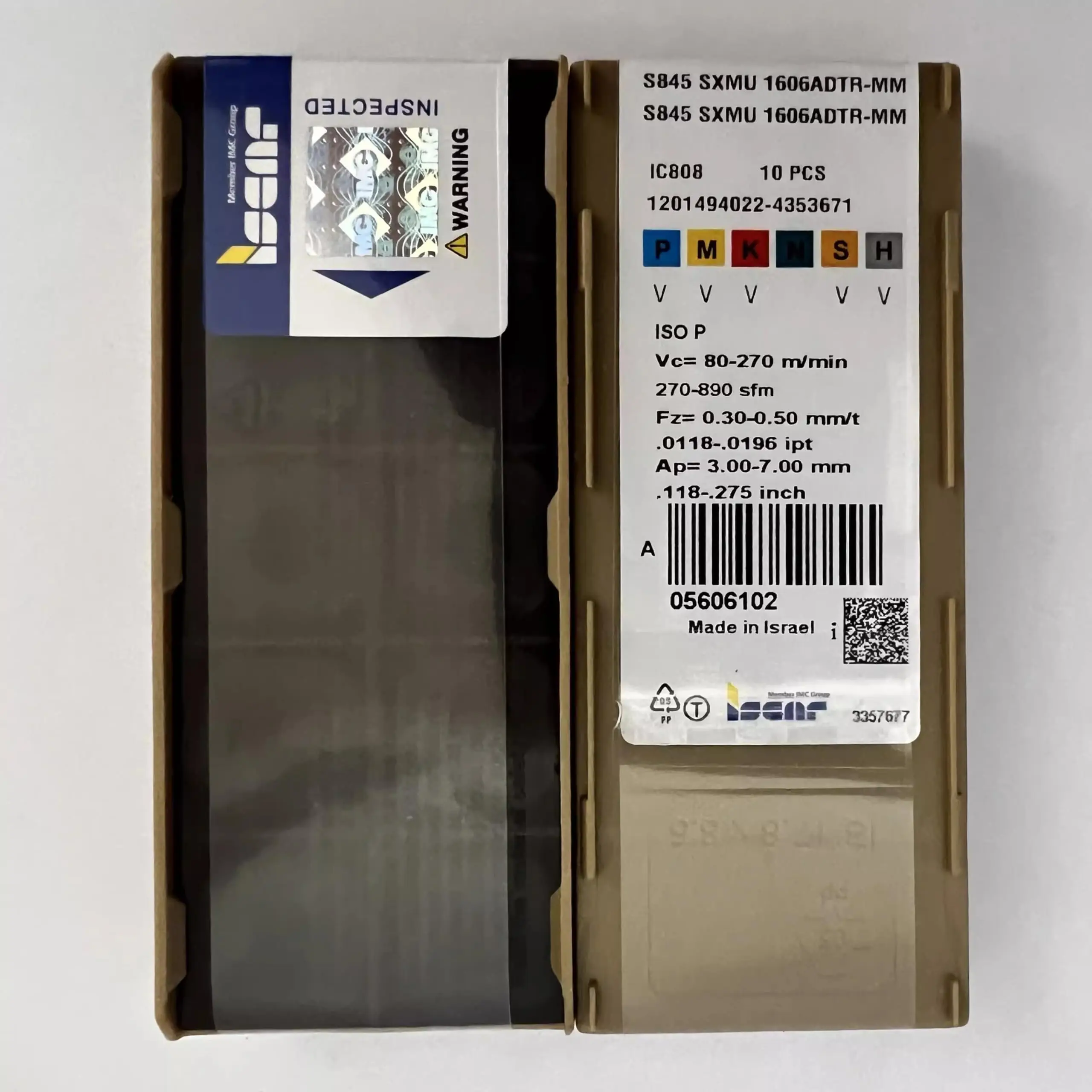 Оригинальное лезвие S845SXMU1606ADTR-MM IC808/твердосплавное лезвие с ЧПУ, 10 шт.
Оригинальное лезвие S845SXMU1606ADTR-MM IC808/твердосплавное лезвие с ЧПУ, 10 шт.