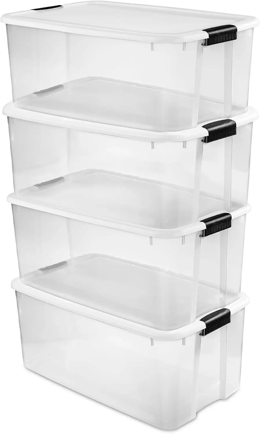 4-Pack Ultra Latching Storage Boxes with Lids, Clear Plastic 116 Quart Heavy-Duty Organizing Containers for Closet Bathroom
4-Pack Ultra Latching Storage Boxes with Lids, Clear Plastic 116 Quart Heavy-Duty Organizing Containers for Closet Bathroom