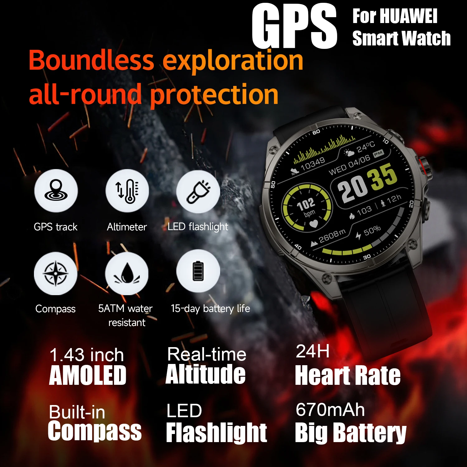 2025 New GPS Smart Watches Outdoor Sport Built-in GPS Altimeter Barometer Compass LED Flashlight AMOLED 5ATM Smartwatch Men Gift
2025 New GPS Smart Watches Outdoor Sport Built-in GPS Altimeter Barometer Compass LED Flashlight AMOLED 5ATM Smartwatch Men Gift