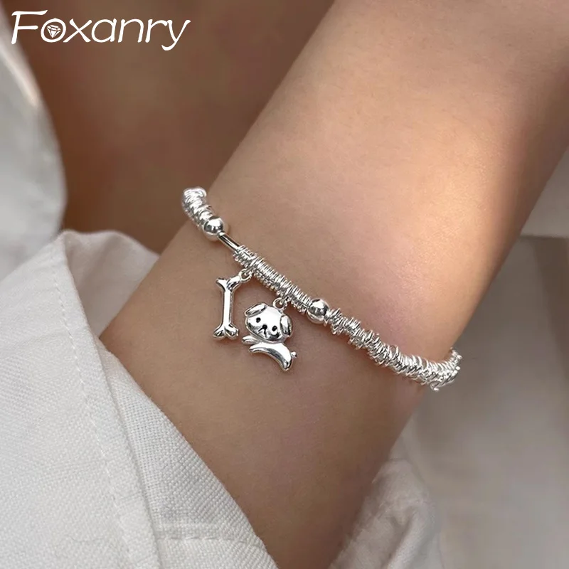 Foxanry Dog Pendant Elasticity Bracelet For Women Girls Minimalist Cute Creative Design Classic Fashion Daily Party Jewelry Gift
Foxanry Dog Pendant Elasticity Bracelet For Women Girls Minimalist Cute Creative Design Classic Fashion Daily Party Jewelry Gift