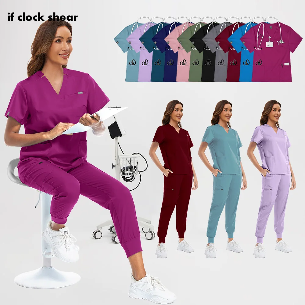 Clinical Scrubs Surgical Uniforms Women Nursing Top + Pant Sets Articles Accessories Hospital Medical Uniform Beauty Salon Suits
Clinical Scrubs Surgical Uniforms Women Nursing Top + Pant Sets Articles Accessories Hospital Medical Uniform Beauty Salon Suits