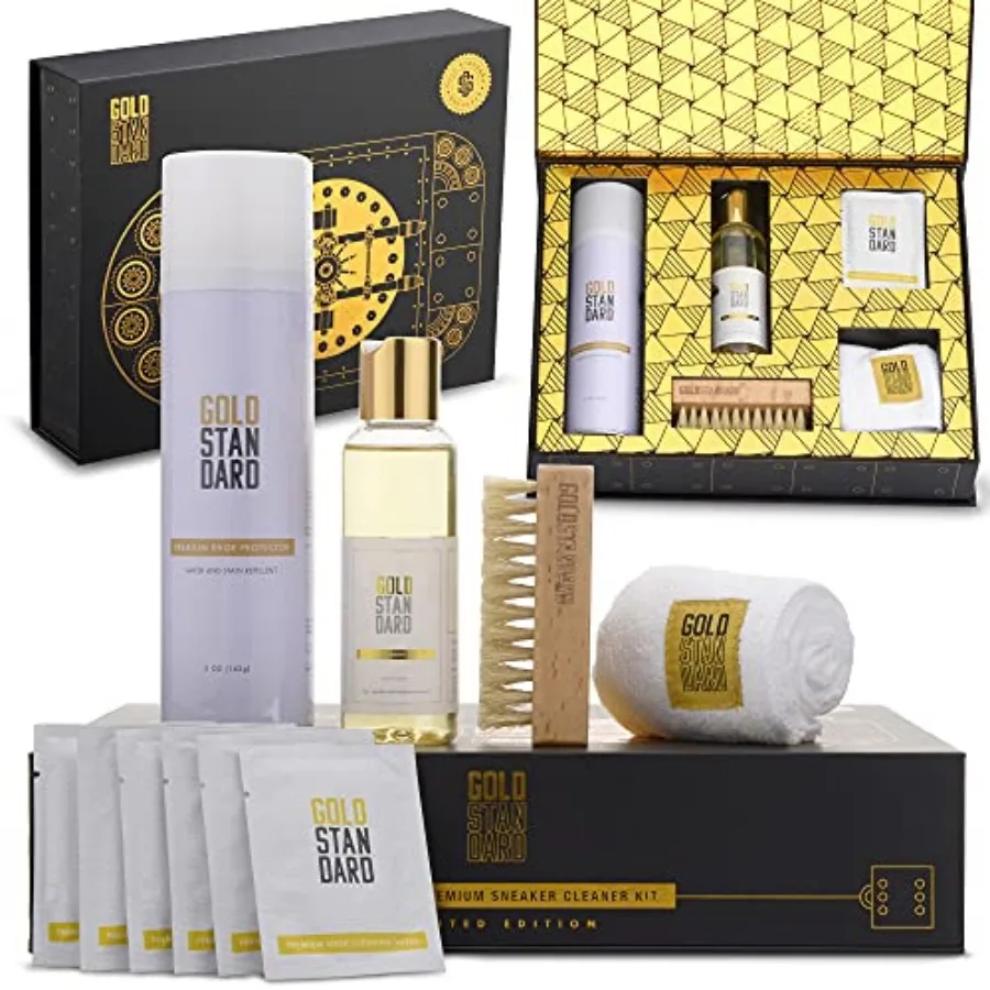 Gold Standard Premium Shoe Cleaning Kit - Sneaker Cleaning Kit for Tennis, Leather, Canvas White Sneakers
Gold Standard Premium Shoe Cleaning Kit - Sneaker Cleaning Kit for Tennis, Leather, Canvas White Sneakers