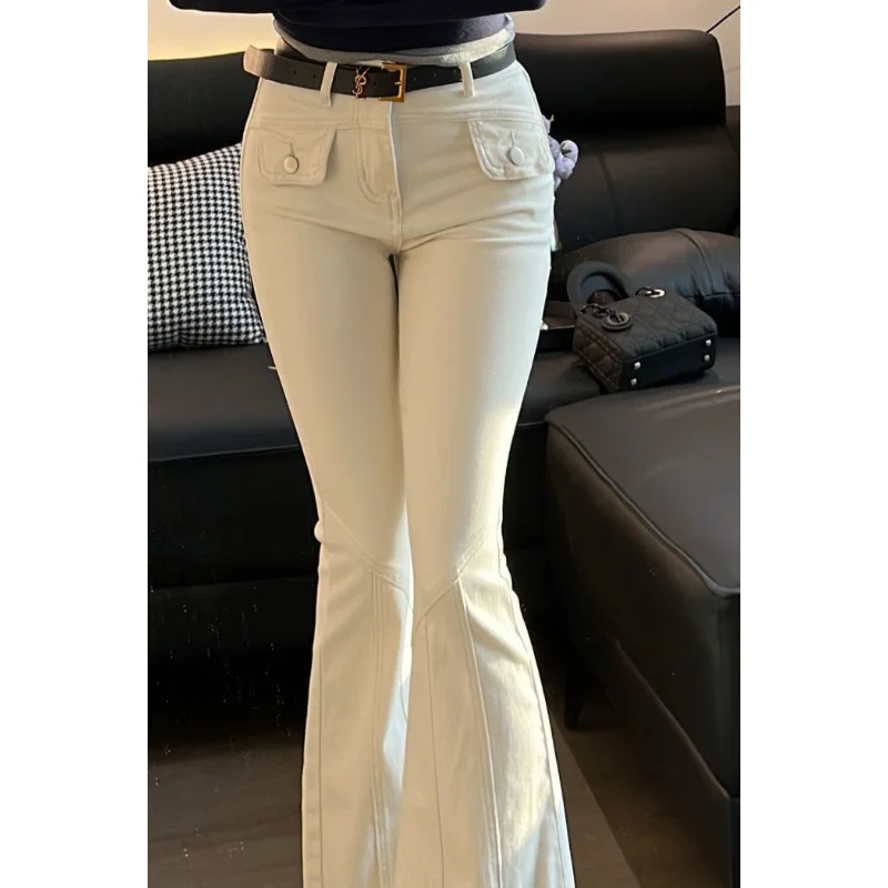 off-white High waist Cropped jeans female autumn New heightening Apparent leg length Look slimmer Hip lift pants flare jeans
off-white High waist Cropped jeans female autumn New heightening Apparent leg length Look slimmer Hip lift pants flare jeans