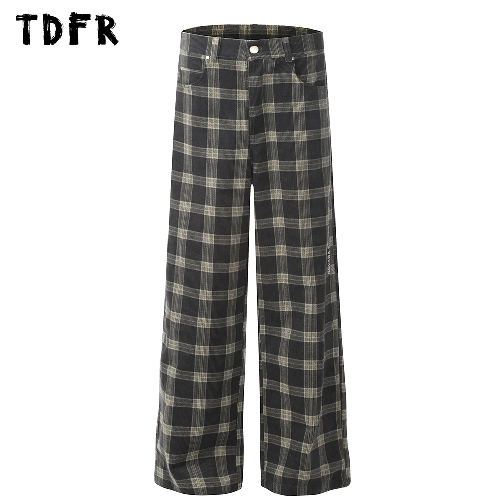 Letter Embroidery Plaid Pants Mens Retro Streetwear Straight Loose Wide Leg Casual Trousers Men
Letter Embroidery Plaid Pants Mens Retro Streetwear Straight Loose Wide Leg Casual Trousers Men