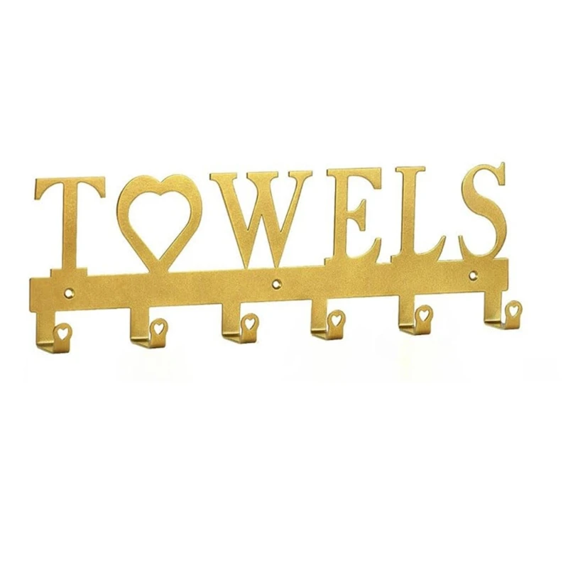 E06B Sturdy Iron Wall Hook With 5 Spacious Hook And Stylish Gold Tone Decorative Towel Rack For Hanging Towels And Accessories
E06B Sturdy Iron Wall Hook With 5 Spacious Hook And Stylish Gold Tone Decorative Towel Rack For Hanging Towels And Accessories