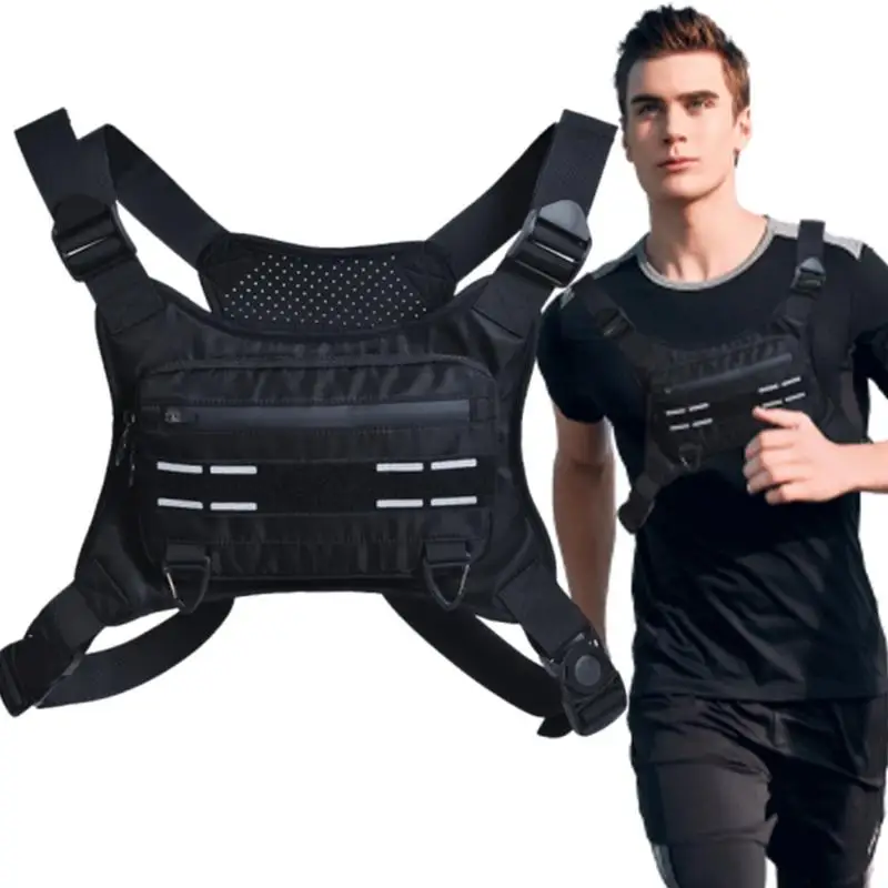 Adjustable Running Chest Bag Running Vest Bag Reflective Front Chest Pack With Phone Holder Breathable Cycling Vest For Sport
Adjustable Running Chest Bag Running Vest Bag Reflective Front Chest Pack With Phone Holder Breathable Cycling Vest For Sport