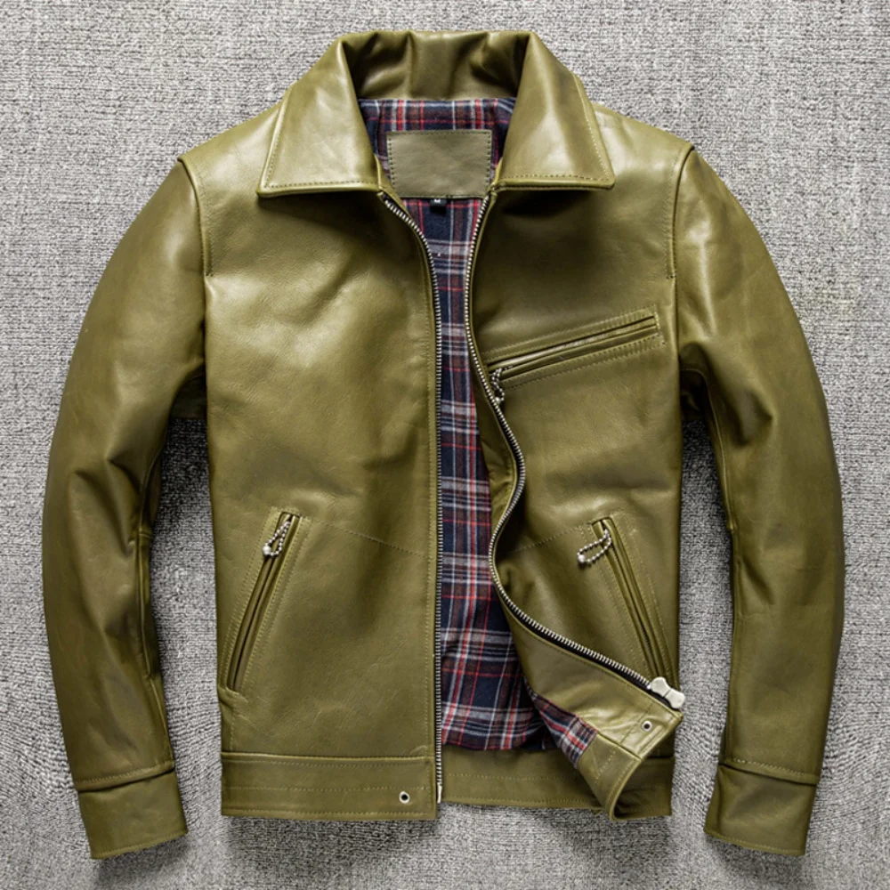 2024 Spring Autumn Hot Chic Men's High Quality Genuine Leather Jackets C660 
2024 Spring Autumn Hot Chic Men's High Quality Genuine Leather Jackets C660