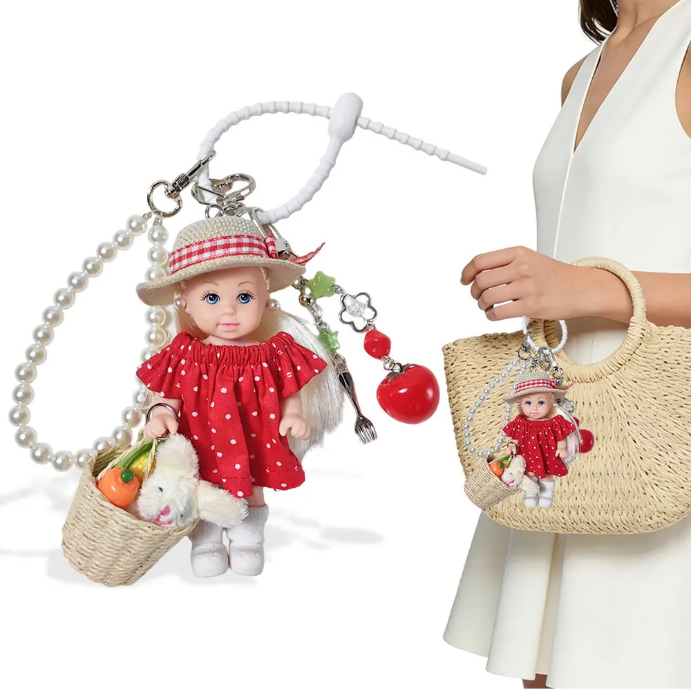 IGNICASE New Korean Idyllic Red Skirt Mini Doll Doll Keychain High-end Girls Bag Pendant Personality Trend Bag Parts Accessories
IGNICASE New Korean Idyllic Red Skirt Mini Doll Doll Keychain High-end Girls Bag Pendant Personality Trend Bag Parts Accessories