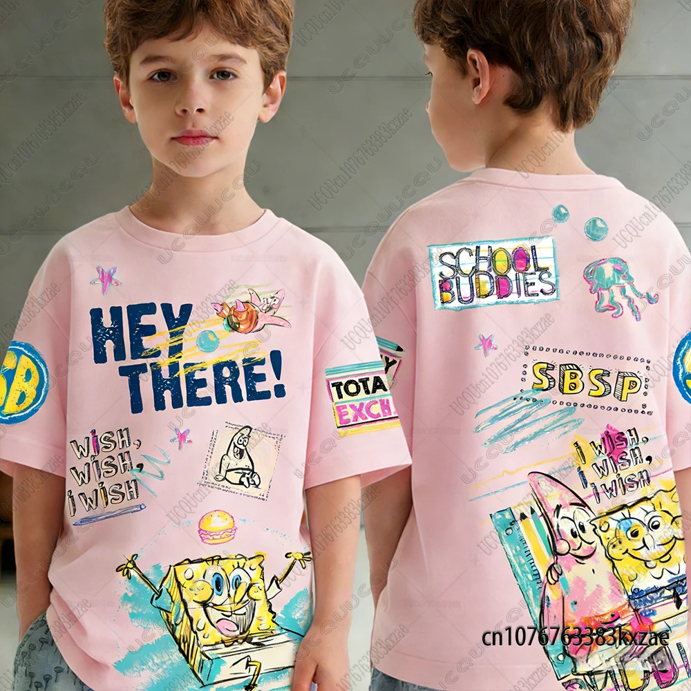 2026 Summer New Cartoon SpongeBob Print Children's T-shirt Trendy Boys Girls Casual Short Sleeved Tees Parent Child Clothing
2026 Summer New Cartoon SpongeBob Print Children's T-shirt Trendy Boys Girls Casual Short Sleeved Tees Parent Child Clothing