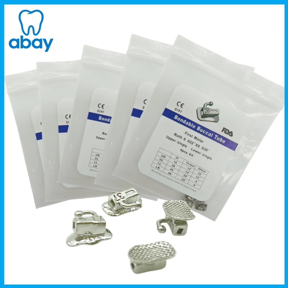 5Set/20Pcs Dental Orthodontic Bondable Buccal Tubes for 1st/2nd Molar Monoblock Single Tube Roth/MBT 0.022 Dentistry Instrument
5Set/20Pcs Dental Orthodontic Bondable Buccal Tubes for 1st/2nd Molar Monoblock Single Tube Roth/MBT 0.022 Dentistry Instrument