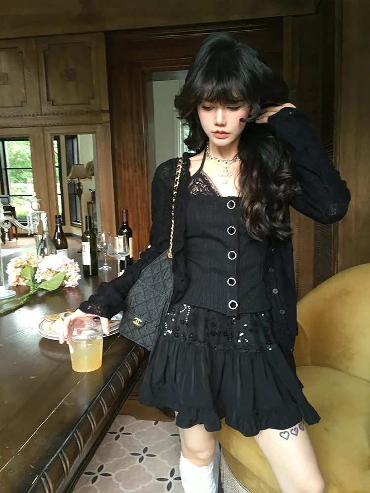 Forlions Women's Knitted Cardigan ort Sle Casual Leisure Lace Trim Sweater Jaet Versatile Gentle Sle Spring Summer
Forlions Women's Knitted Cardigan ort Sle Casual Leisure Lace Trim Sweater Jaet Versatile Gentle Sle Spring Summer