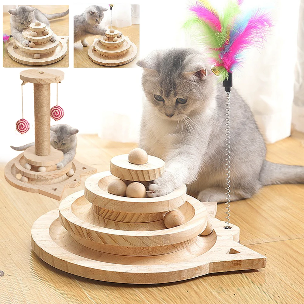 Wooden 2/3 Level Carousel Cat Toys Cat Teaser and Wood Balls Solid and Environmentally Friendly Cat Supplies Pet Products고양이 장난감
Wooden 2/3 Level Carousel Cat Toys Cat Teaser and Wood Balls Solid and Environmentally Friendly Cat Supplies Pet Products고양이 장난감