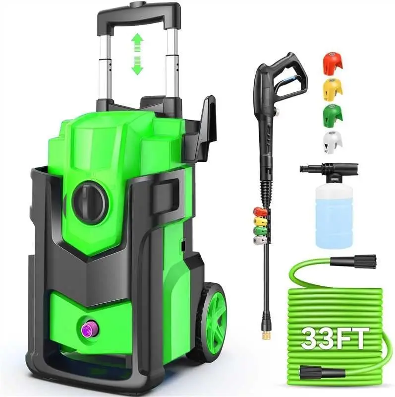 Electric Pressure Washer 5000PSI, Heavy Duty Power Washer Electric Powered, with 4 Nozzles,Foam Cannon,33FT Hose and 500ml Soap
Electric Pressure Washer 5000PSI, Heavy Duty Power Washer Electric Powered, with 4 Nozzles,Foam Cannon,33FT Hose and 500ml Soap