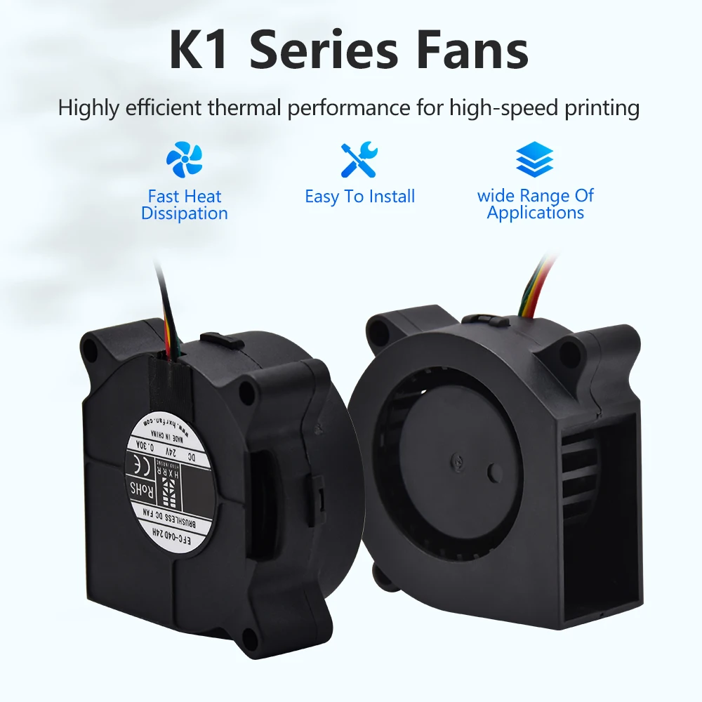 3010/4020/6015 K1 Hotend Fan 24V Blower Fan 6015 hydraulic fan For K1 K1MAX K1C 3d Printer Dual Ball Bearing Brushless Cooling
3010/4020/6015 K1 Hotend Fan 24V Blower Fan 6015 hydraulic fan For K1 K1MAX K1C 3d Printer Dual Ball Bearing Brushless Cooling