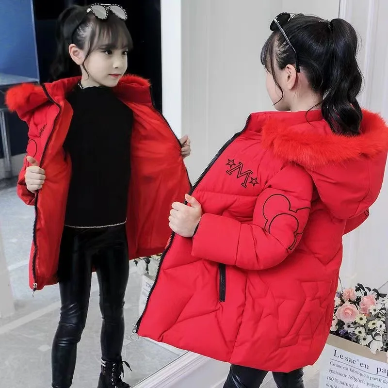 Kids Hooded Winter Fur Collar Coat 61 Se0b05b6c19864a8b81210b2488a36d14Y