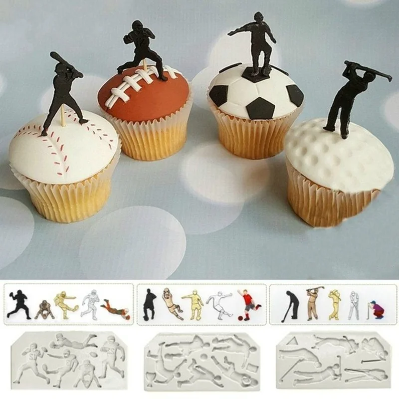 Sport Baseball Golf Soccer Rugby Football Fondant Cake Molds Chocolate Mould for The Kitchen Baking Sugar Decoration Tool
Sport Baseball Golf Soccer Rugby Football Fondant Cake Molds Chocolate Mould for The Kitchen Baking Sugar Decoration Tool