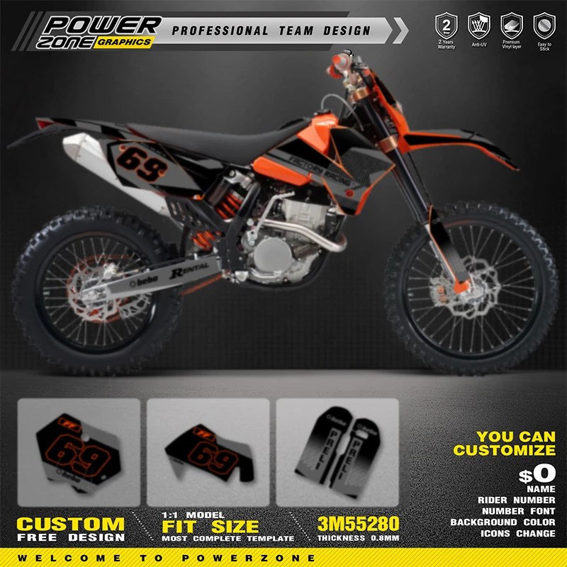 PowerZone пользовательские графические фоны для команды, набор наклеек для KTM 05-06 SXF 06-07 XCF XCW 05-07 EXC Enduro 125 до 500cc 31
PowerZone пользовательские графические фоны для команды, набор наклеек для KTM 05-06 SXF 06-07 XCF XCW 05-07 EXC Enduro 125 до 500cc 31