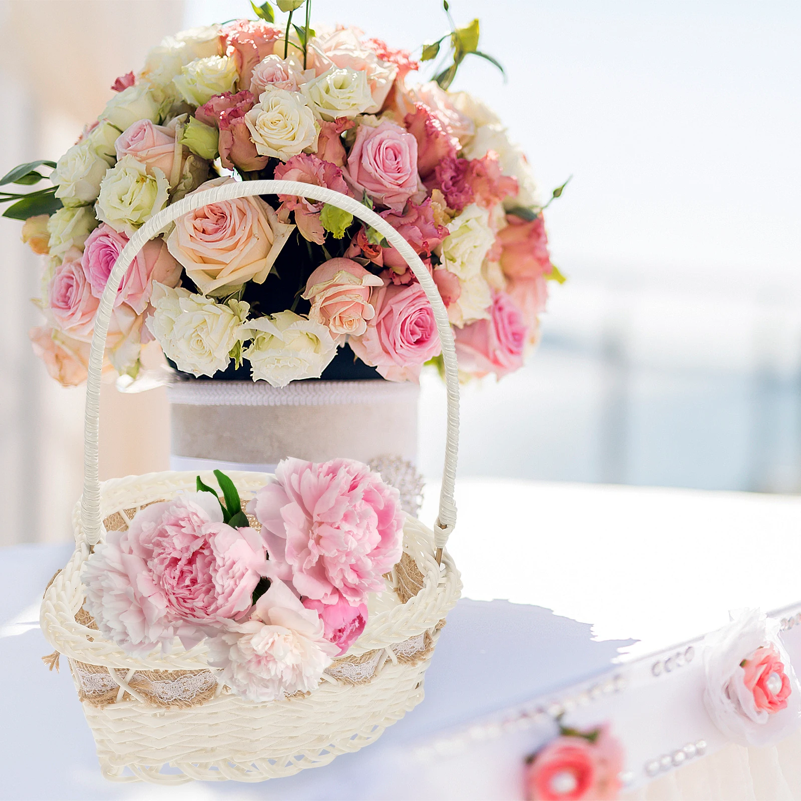 Heart Shaped Petal Basket Wedding Decor Khaki Woven Baskets Bride Baby Storage For Candies Flowers Gifts Portable Lightweight
Heart Shaped Petal Basket Wedding Decor Khaki Woven Baskets Bride Baby Storage For Candies Flowers Gifts Portable Lightweight