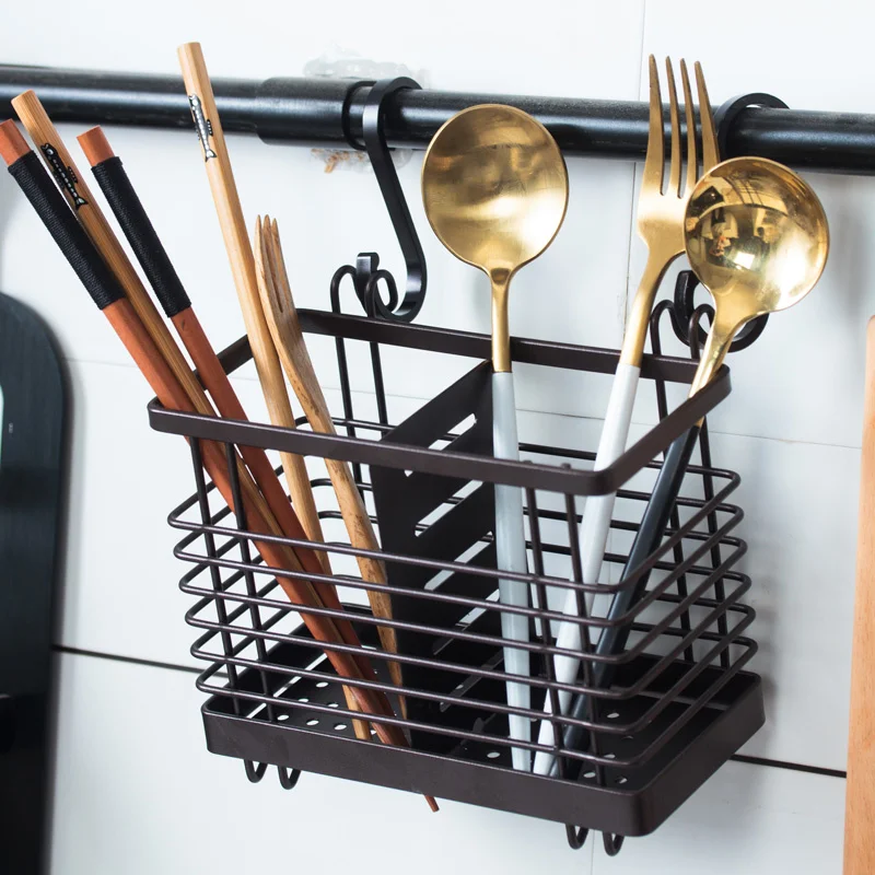 Iron kitchen practical rack chopsticks cage knife fork spoon storage rack can be hung on the wall can drain kitchen utensils
Iron kitchen practical rack chopsticks cage knife fork spoon storage rack can be hung on the wall can drain kitchen utensils
