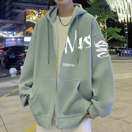 Мужские худи оверсайз на молнии с принтом, свободные повседневные модные толстовки с капюшоном, однотонные модные свитшоты, мужская одежда
Мужские худи оверсайз на молнии с принтом, свободные повседневные модные толстовки с капюшоном, однотонные модные свитшоты, мужская одежда