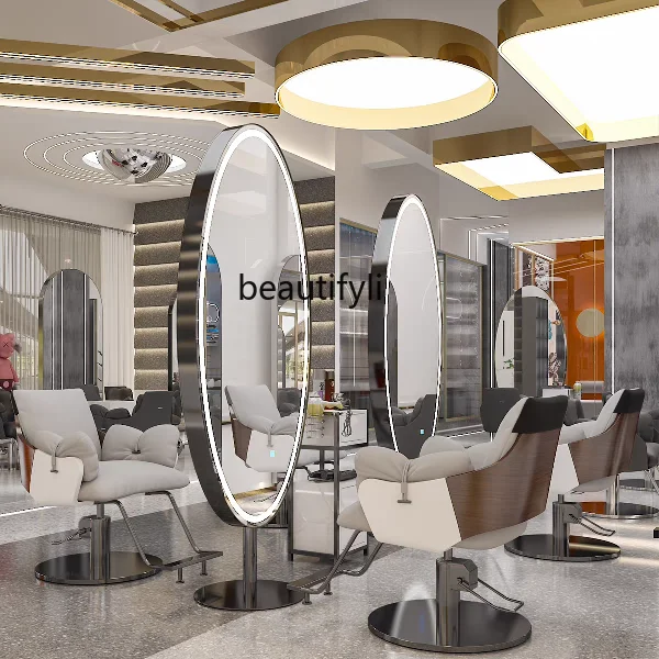 FF Hair Salon Dressing Table Double Mirror with Light Barber Shop Hot Dyeing Area Hairdressing Floor Mirror
FF Hair Salon Dressing Table Double Mirror with Light Barber Shop Hot Dyeing Area Hairdressing Floor Mirror