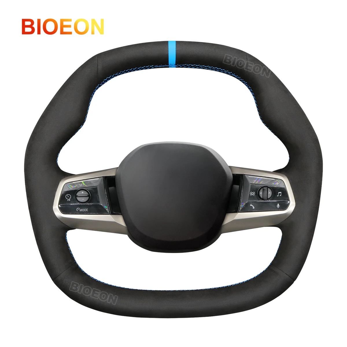 Bioeon Black Synthetic Suede Car Steering Wheel Cover for BMW iX (I20) 2022-2024
Bioeon Black Synthetic Suede Car Steering Wheel Cover for BMW iX (I20) 2022-2024