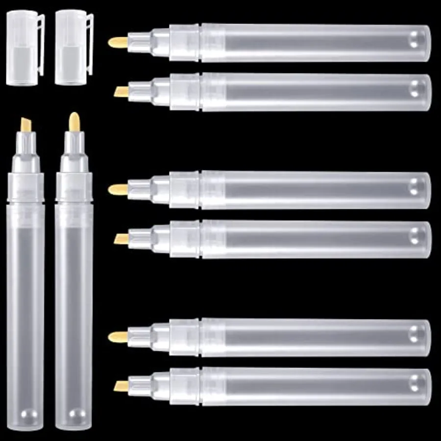 Set of 6 Empty Fillable Pen 3 mm 6 Mm, Refillable Paint Pen Blank Round Tilted Flat Head Refillable Paint Markers Fine Tip Acry
Set of 6 Empty Fillable Pen 3 mm 6 Mm, Refillable Paint Pen Blank Round Tilted Flat Head Refillable Paint Markers Fine Tip Acry