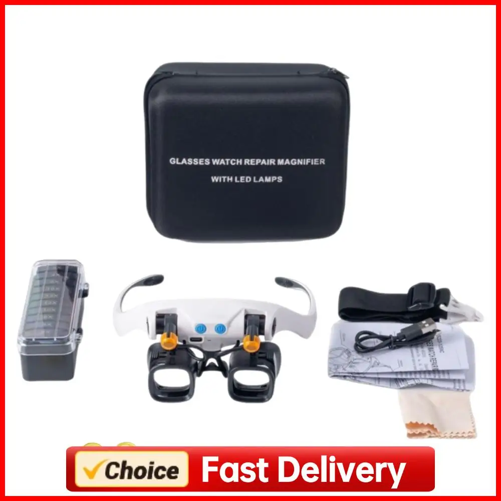 Jewelers Magnifying Glass 2X 4X 6X 10X 13X Lenses Head-Mounted Magnifier Professional Magnification Glasses For Watch Repair
Jewelers Magnifying Glass 2X 4X 6X 10X 13X Lenses Head-Mounted Magnifier Professional Magnification Glasses For Watch Repair