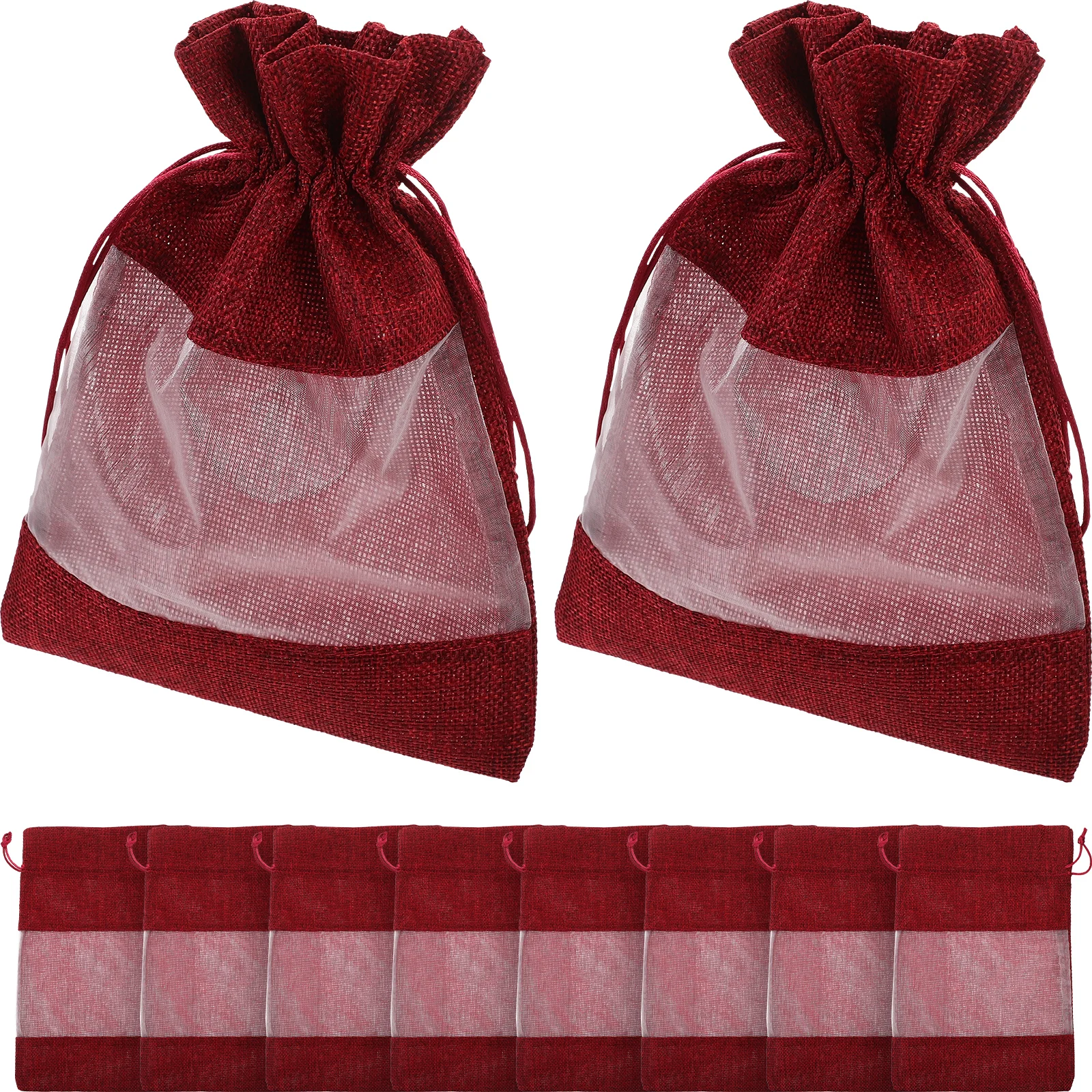 10pcs Drawstring Bags 16x23cm Red Jewelry Pouches Windowed Gift Sachet Candy Storage Party Wedding Christmas
10pcs Drawstring Bags 16x23cm Red Jewelry Pouches Windowed Gift Sachet Candy Storage Party Wedding Christmas