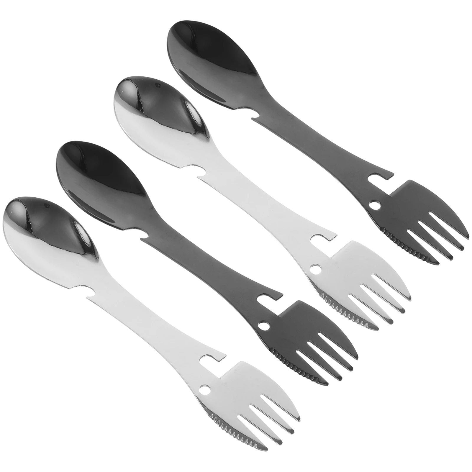4pcs Multifunctional Knife Fork Spoon StainlessSteel Travel Bottle Opener Camping Tool Reusable Sporks Portable Cutlery Set
4pcs Multifunctional Knife Fork Spoon StainlessSteel Travel Bottle Opener Camping Tool Reusable Sporks Portable Cutlery Set