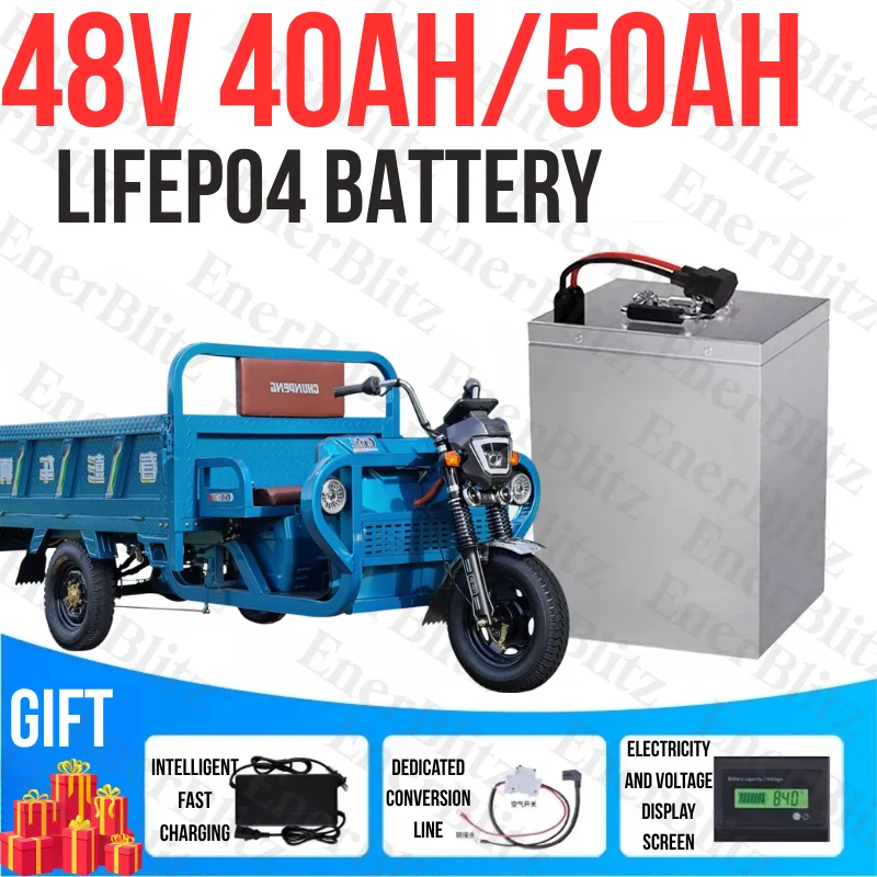 48V 50Ah Lifepo4 48v 40AH lithium battery Bluetooth BMS APP 16S for 2000w Scooter bike tricycle boat go cart +10A charger
48V 50Ah Lifepo4 48v 40AH lithium battery Bluetooth BMS APP 16S for 2000w Scooter bike tricycle boat go cart +10A charger