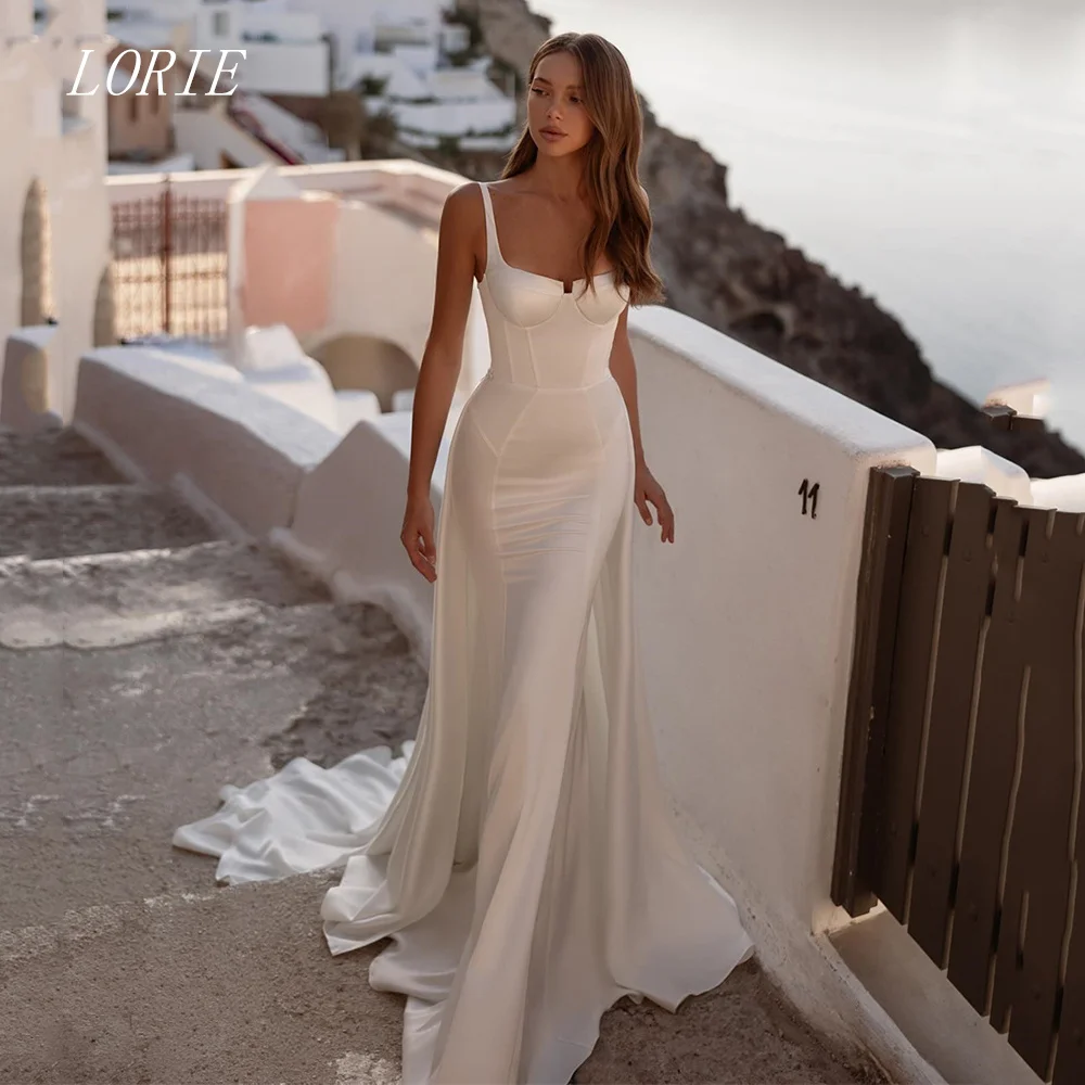 LORIE Luxury Mermaid Wedding Dress Square Collar Bridal Dresses Simple Spaghetti Strap Wedding Gown Customized 2026
LORIE Luxury Mermaid Wedding Dress Square Collar Bridal Dresses Simple Spaghetti Strap Wedding Gown Customized 2026