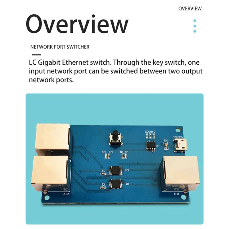 【Home-Tools!】2X Gigabit Ethernet Port Switcher Internal/External Switcher Network Cable Broadband 2-In-1-Out Distributor Module
【Home-Tools!】2X Gigabit Ethernet Port Switcher Internal/External Switcher Network Cable Broadband 2-In-1-Out Distributor Module