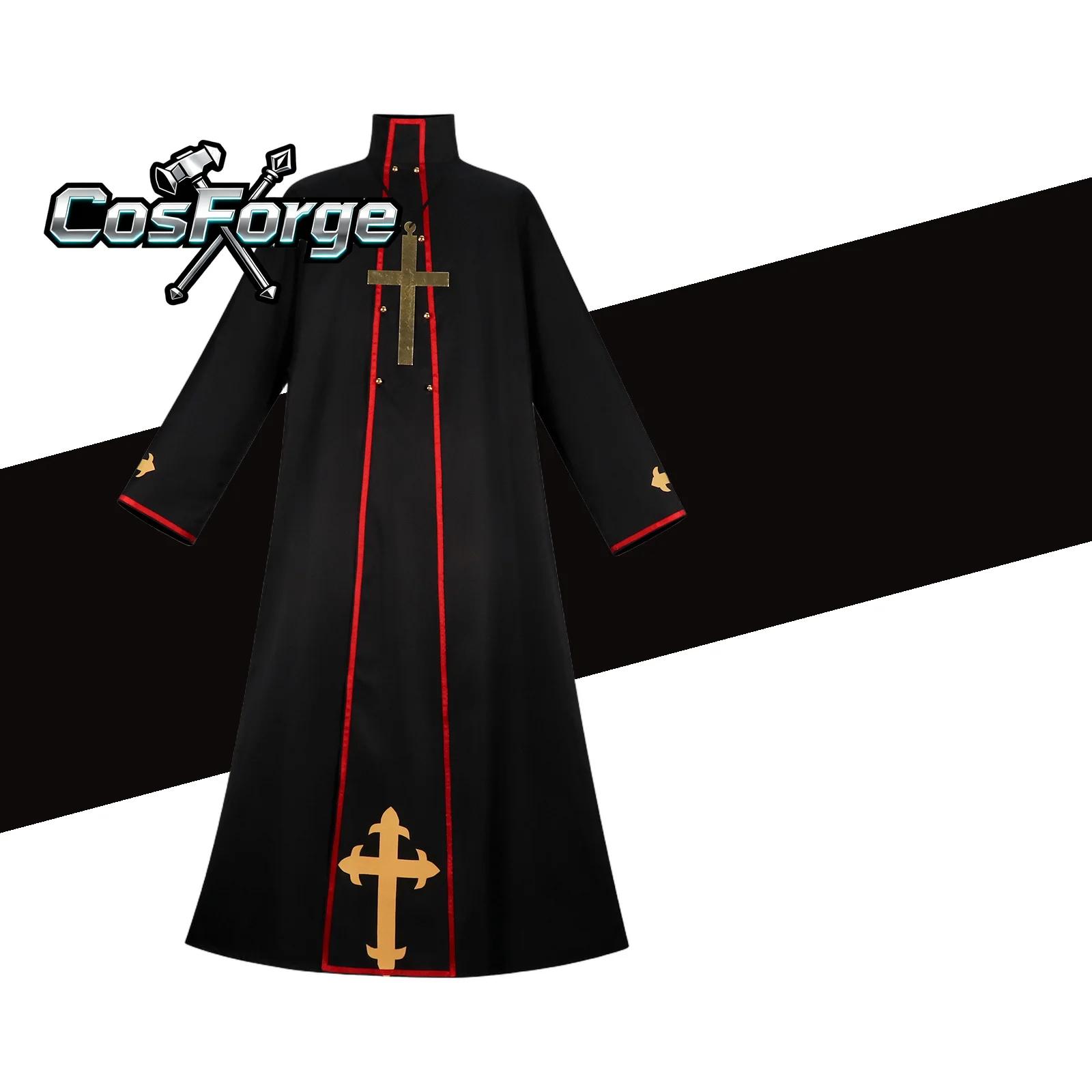 Medieval Gothic Priest Cosplay Costume - Black Robe Cross Necklace Men Women Halloween Gothic Costume Set
Medieval Gothic Priest Cosplay Costume - Black Robe Cross Necklace Men Women Halloween Gothic Costume Set