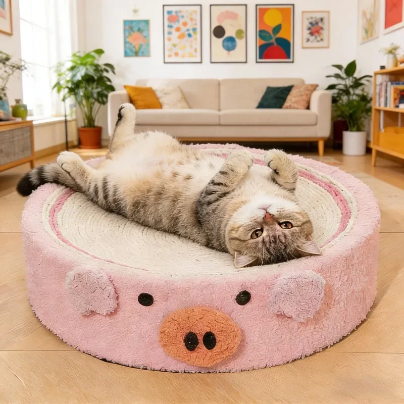 KEEHOME Cute Cartoon Cat Scratcher Bed round Sisal Scratch Pad with Soft Plush Edge Wear-Resistant Indoor Cat Scratch Bowl
KEEHOME Cute Cartoon Cat Scratcher Bed round Sisal Scratch Pad with Soft Plush Edge Wear-Resistant Indoor Cat Scratch Bowl